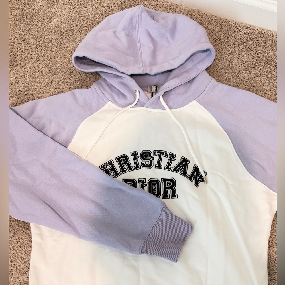 CD White and Lavender Hoodie